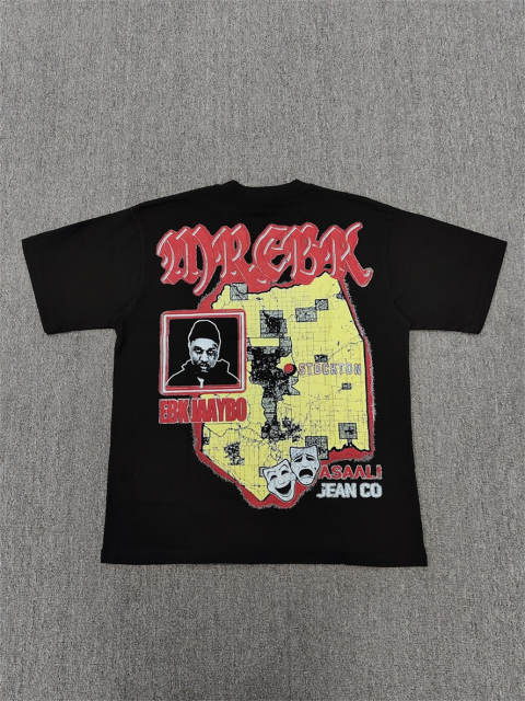 High Quality ASAALI Black Yellow World Tour Graphic T-Shirt