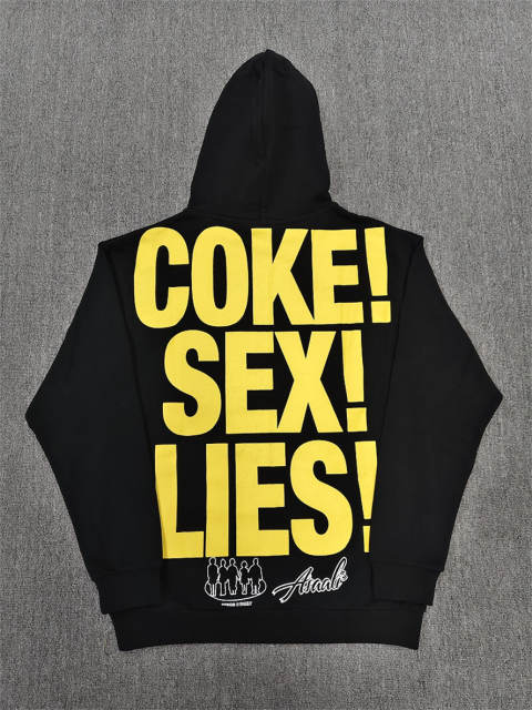 High Quality ASAALI Black Blue Cough Syrup Portrait Zip Hoodie