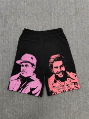 High Quality ASAALI Black Cyan Portrait Sweat Shorts