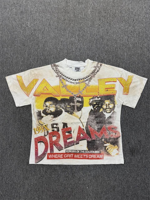 High Quality Vale Forever VValley Dreams Retro 90s Golden Era Hip Hop Portrait Print T-Shirt