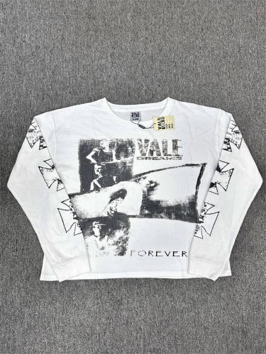 Vale Forever Vale Forever Retro Collage Photo Print Waffle Thermal Long Sleeve Shirt
