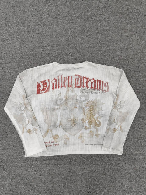 Vale Forever alley Dreams Retro Renaissance Angel Art Print Waffle Thermal Long Sleeve Shirt