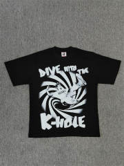 High Quality ASAALI ASAALI Black Spiral Typography Graphic T-Shirt
