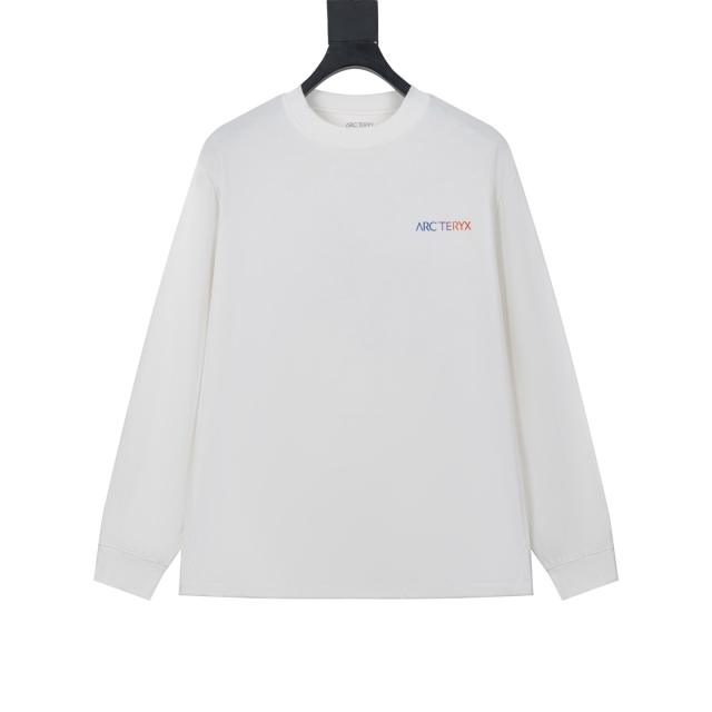ARC Men Oversized Dinosaur Skeleton Back Print White Long Sleeve T Shirt