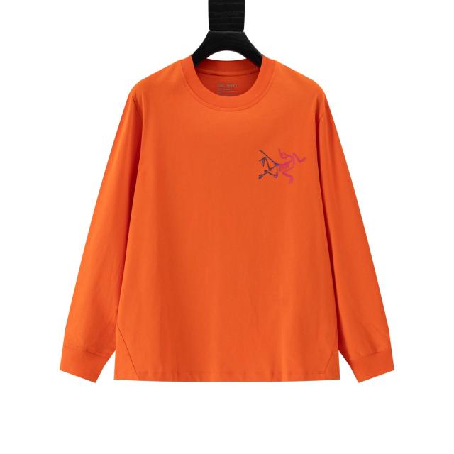 ARC Men Oversized Orange Long Sleeve T Shirt