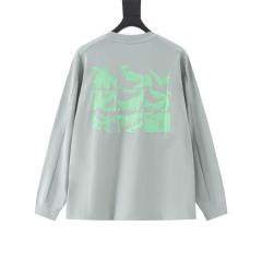 ARC Men Oversized Gray Long Sleeve T Shirt