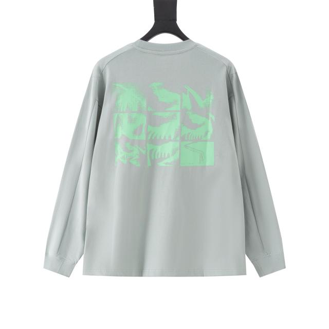 ARC Men Oversized Gray Long Sleeve T Shirt