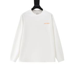 ARC Men Oversized Dinosaur Skeleton Back Print White Long Sleeve T Shirt