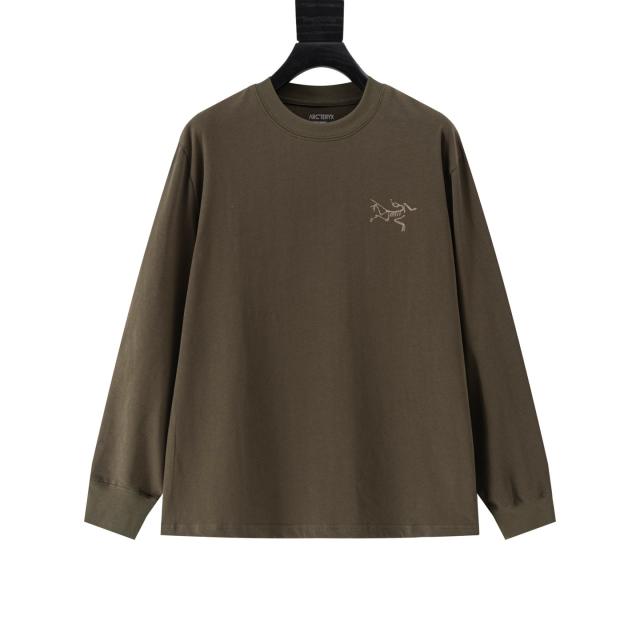 ARC Men Oversized Brown Long Sleeve T Shirt