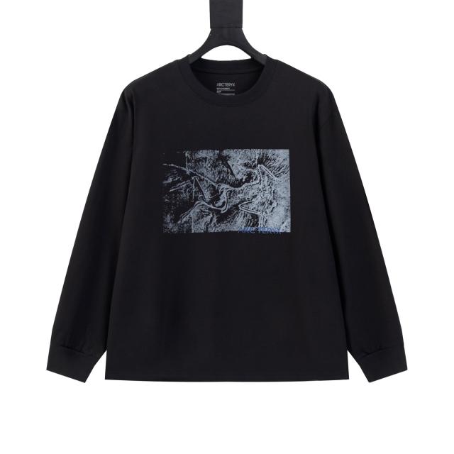 ARC Men Oversized Black Long Sleeve T Shirt