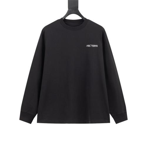 ARC Men Oversized Dinosaur Skeleton Back Print Black Long Sleeve T Shirt