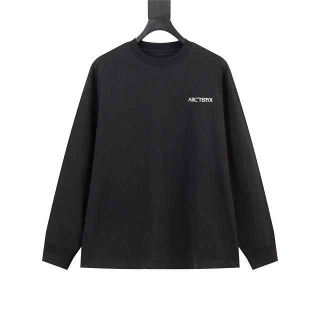 ARC Men Oversized Dinosaur Skeleton Back Print Black Long Sleeve T Shirt