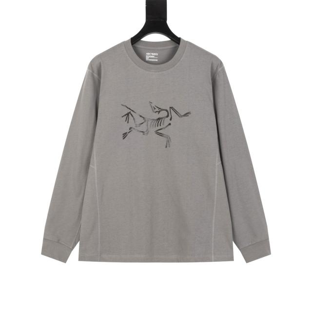 ARC Men Oversized Gray Long Sleeve T Shirt