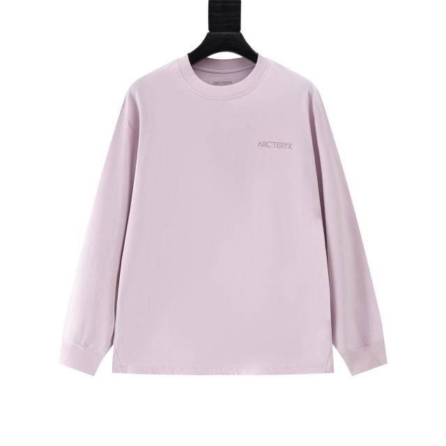 ARC Men Oversized Dinosaur Skeleton Back Print Light Purple Long Sleeve T Shirt