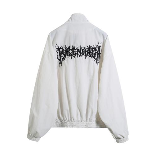 BLCG Back Gothic Flame Letter Print Jacket