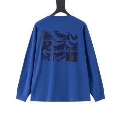 ARC Men Oversized Blue Long Sleeve T Shirt