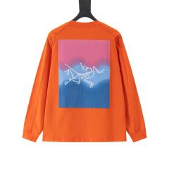 ARC Men Oversized Orange Long Sleeve T Shirt