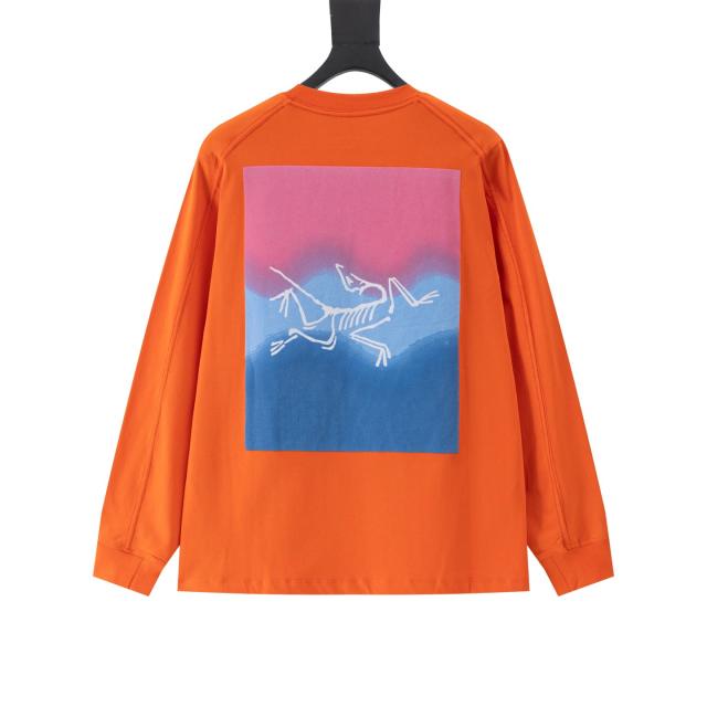 ARC Men Oversized Orange Long Sleeve T Shirt