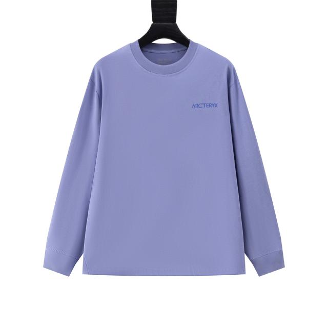 ARC Men Oversized Dinosaur Skeleton Back Print Purple Long Sleeve T Shirt