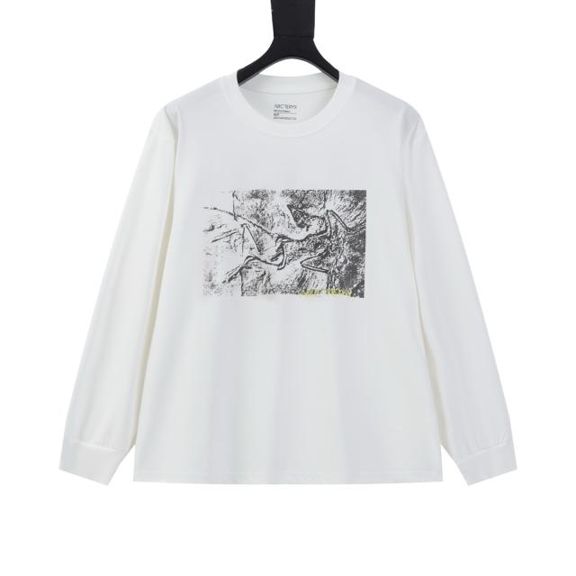 ARC Men Oversized White Long Sleeve T Shirt