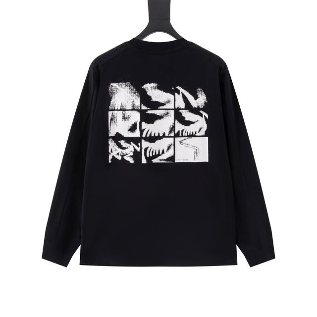 ARC Men Oversized Black Long Sleeve T Shirt