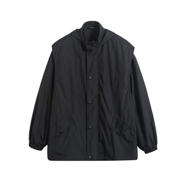 BLCG 2-in-1 Convertible Windproof Jacket Detachable Sleeve