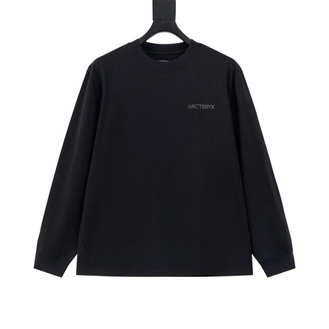ARC Men Oversized Dinosaur Skeleton Back Print Black Long Sleeve T Shirt
