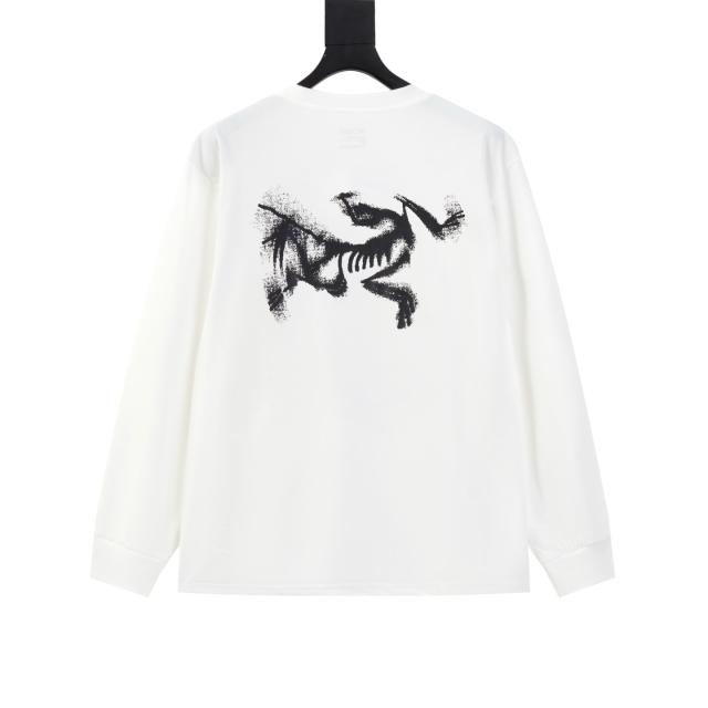 ARC Men Oversized White Long Sleeve T Shirt