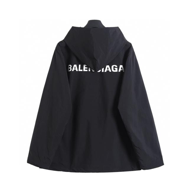 BLCG 26SS Back Logo Printed Hooded Windbreaker Jacket