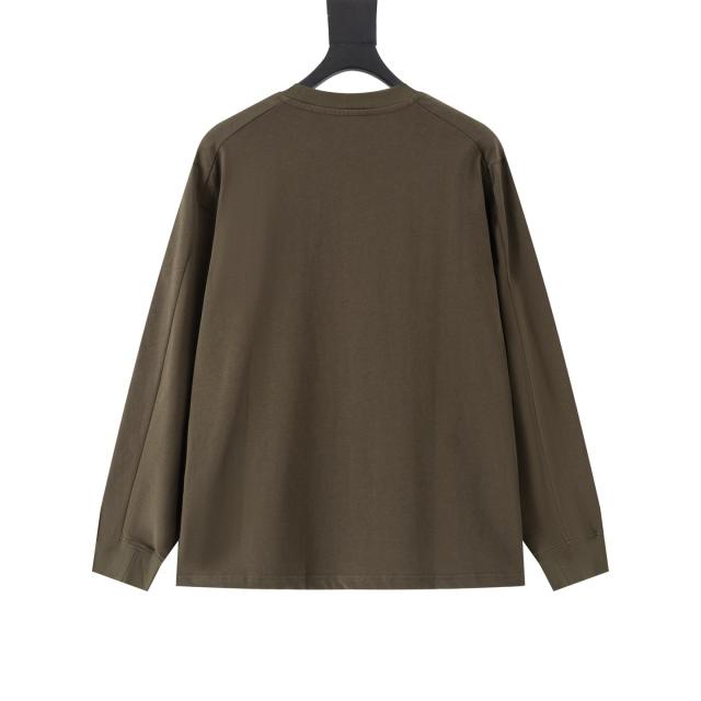 ARC Men Oversized Brown Long Sleeve T Shirt