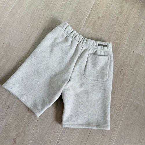 1:1 Top Quality CH Gothic CH Logo Heather Gray Sweat Shorts Elastic Drawstring Waist