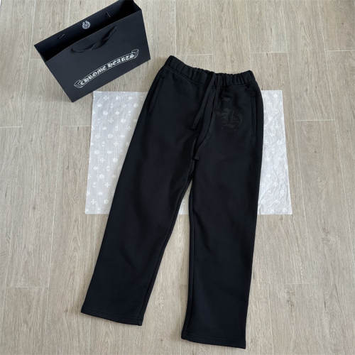 1:1 quality CH Tone-on-Tone CH Gothic Logo Black Wide Leg Sweatpants
