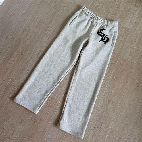 1:1 quality CH Gothic CH Logo Heather Gray Straight Leg Sweatpants