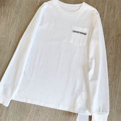 1:1 Quality CH USA Gothic Back Print White Long Sleeve T-Shirt