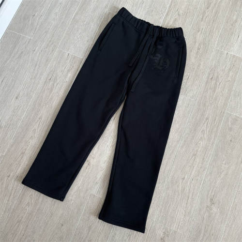 1:1 quality CH Tone-on-Tone CH Gothic Logo Black Wide Leg Sweatpants