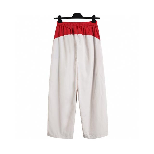 BLCG Hooded Zip Up Windbreaker Jacket, Curved Red White Black Tracksuit Jacket & Pants
