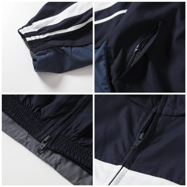 BLCG Stand Collar Striped Zip Windbreaker & Wide Leg Side Stripe Pants Tracksuit Jacket & Pants