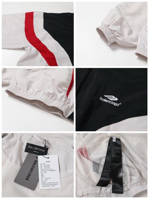 BLCG Hooded Zip Up Windbreaker Jacket, Curved Red White Black Tracksuit Jacket & Pants