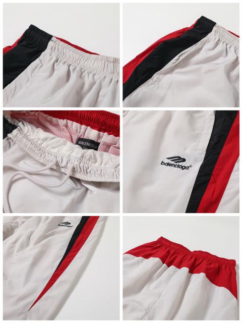 BLCG Hooded Zip Up Windbreaker Jacket, Curved Red White Black Tracksuit Jacket & Pants