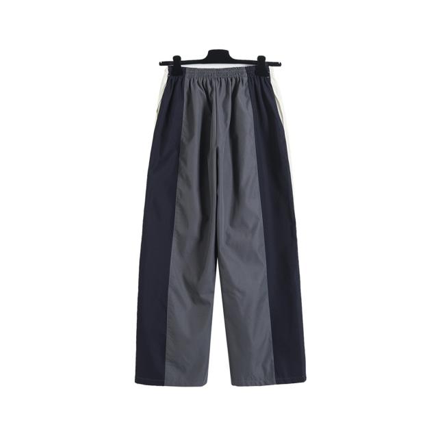 BLCG Stand Collar Striped Zip Windbreaker & Wide Leg Side Stripe Pants Tracksuit Jacket & Pants