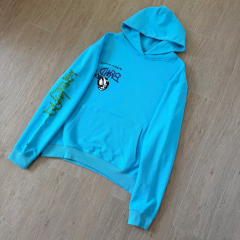 1:1 Top Quality CH Bright Blue Brain New Graphic Hoodie