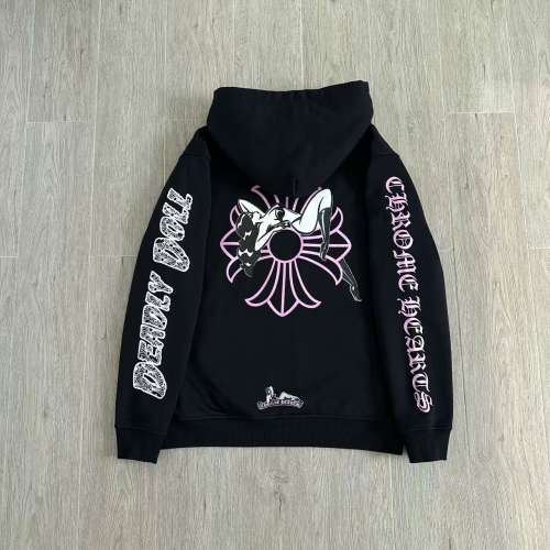 1:1 Top Quality CH Deadly Doll Pink Pin-Up Girl Full Zip Hoodie