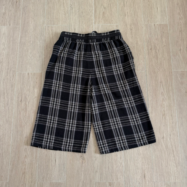 1:1 Top Quality CH Plaid Wide Leg Bermuda Shorts