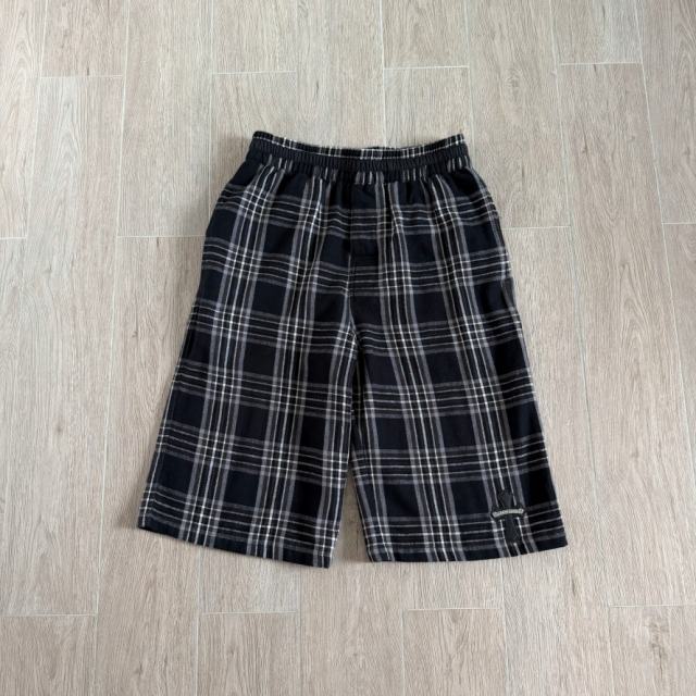 1:1 Top Quality CH Plaid Wide Leg Bermuda Shorts