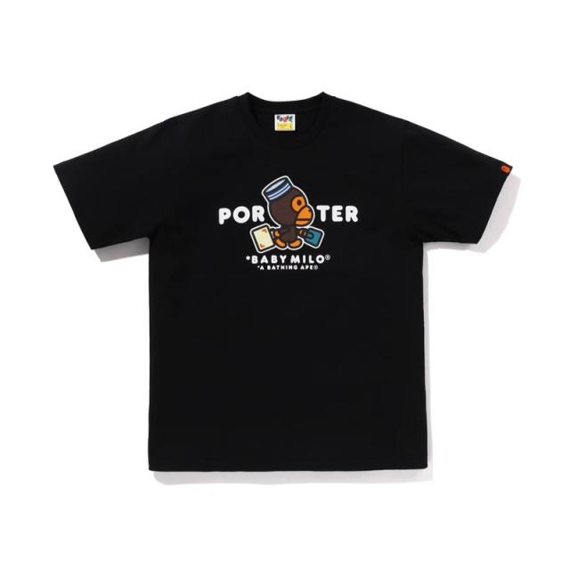 Bape Ape Head Red Star Lightning Camo Print T-Shirt Black White