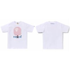 Bape Cherry Blossom Ape Head Graphic T-Shirt Black White