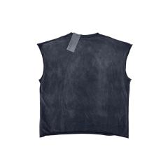 Vintage Washed Black SATOSHI NAKAMOTO Cutoff Tank Top
