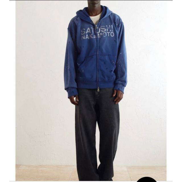 SATOSHI NAKAMOTO Vintage Washed Red SATOSHI NAKAMOTO Zip Hoodie