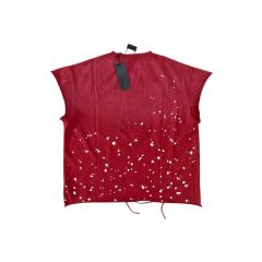 Vintage Washed Red SATOSHI NAKAMOTO Cutoff Tank Top