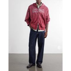 SATOSHI NAKAMOTO Vintage Washed Red SATOSHI NAKAMOTO Zip Hoodie